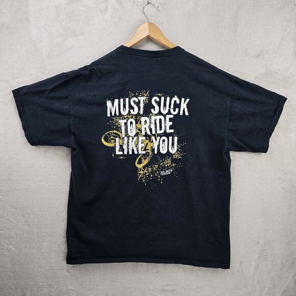 Vintage Mad Ink Motocross Shirt Mens XL Must Suck To Ride Like You Y2K Grunge - Picture 6 of 9